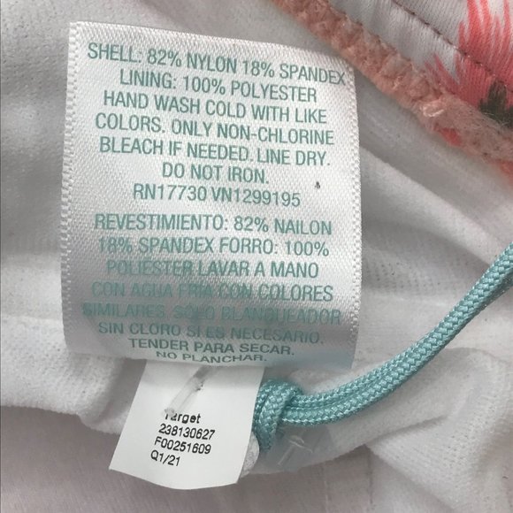 Kona Sol Women's Size Medium 8-10 One Piece Floral Swimsuit With Straps New - Picture 6 of 14